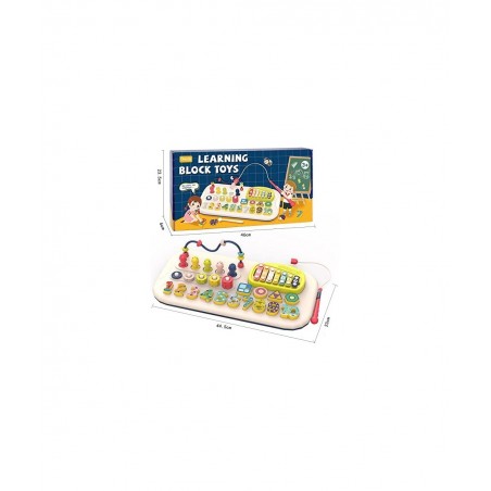 Educational Learning Montessori Toys for Kids 7 in 1 Puzzles Number Shape Sorter Counting Stacker with Number Blocks Xylophon...