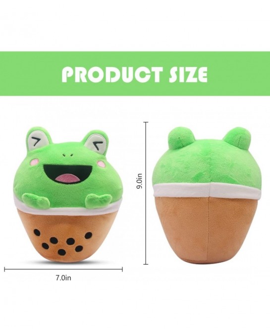 Cute Frog Plush Toy Boba Plushies - 9Inch Kawaii Plushies Boba Frog Pillow - Plush Stuffed Animals Toy for Kids - Soft Bubble...