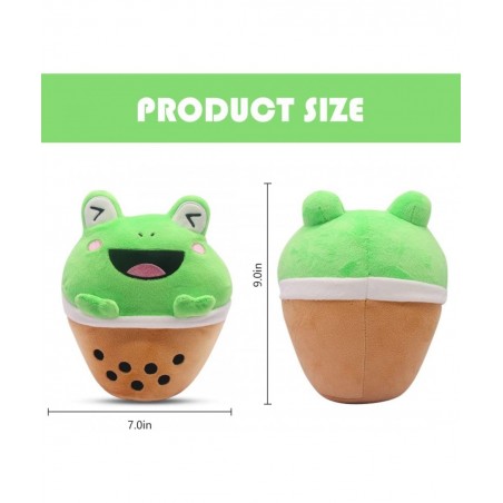 Cute Frog Plush Toy Boba Plushies - 9Inch Kawaii Plushies Boba Frog Pillow - Plush Stuffed Animals Toy for Kids - Soft Bubble...