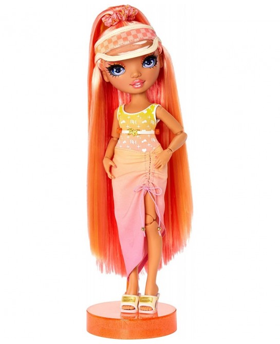 Pacific Coast Simone Summers- Sunrise (Orange) Fashion Doll with 2 Designer Outfits Pool Accessories Playset Interchangeable ...