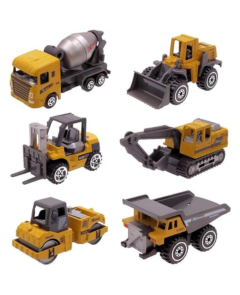 Kids Diecast Construction Vehicles Metal Engineering Cars Set Toys Play Trucks for Boys Age 3 4 Birthday Party Supplies Cake ...