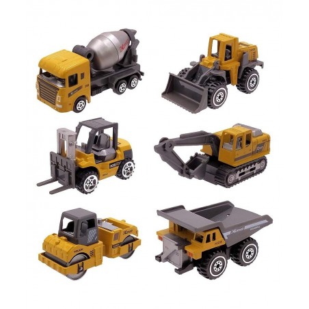 Kids Diecast Construction Vehicles Metal Engineering Cars Set Toys Play Trucks for Boys Age 3 4 Birthday Party Supplies Cake ...