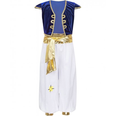 Kids Boys Halloween Cosplay Outfits Arabian Prince Costume Cap Sleeve Top with Pants Two Piece Set $20.83 Kids' Costumes