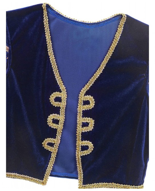 Kids Boys Halloween Cosplay Outfits Arabian Prince Costume Cap Sleeve Top with Pants Two Piece Set $20.83 Kids' Costumes