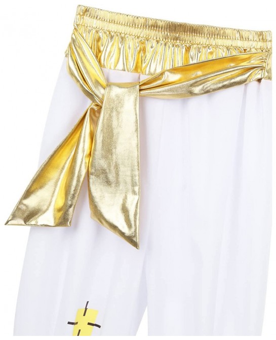 Kids Boys Halloween Cosplay Outfits Arabian Prince Costume Cap Sleeve Top with Pants Two Piece Set $20.83 Kids' Costumes