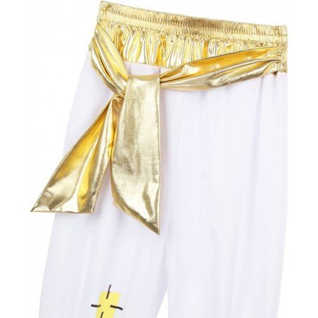 Kids Boys Halloween Cosplay Outfits Arabian Prince Costume Cap Sleeve Top with Pants Two Piece Set $20.83 Kids' Costumes