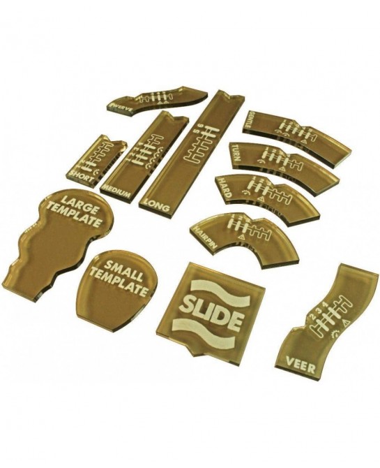 Half Scale Gaslands Miniatures Game Template Set Translucent Bronze (12) $31.73 Game Accessories