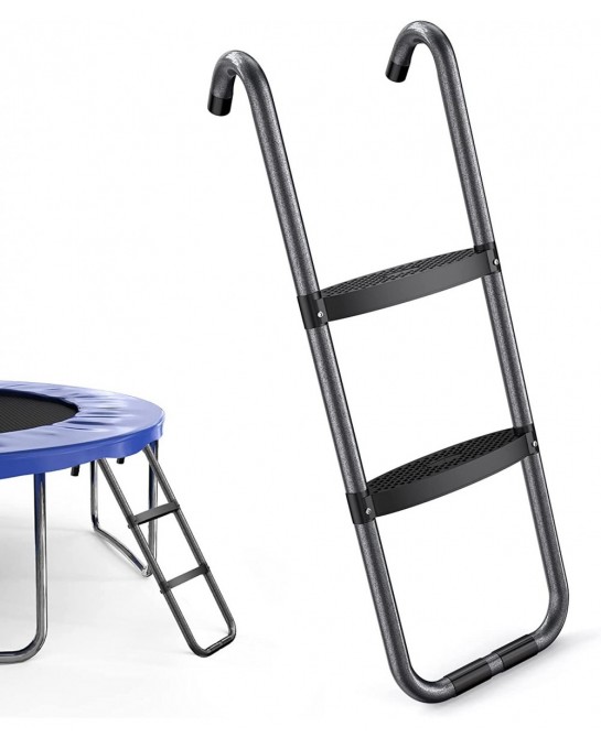 Universal Trampoline Ladder 2-Step Trampoline Ladder with 2 Wide Skid-Proof Steps Trampoline Accessories for Kids Children Po...