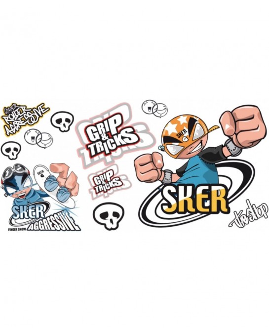 Grip and Tricks - 3 Finger Skates with Pro Fingerboard Tools and Toy Skateboards Accessories - Finger Skate Pack 3 - Finger T...