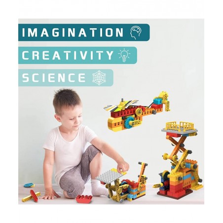 Building Kits Compatible with LEGO DUPLO/Crossbow/Plane/Robot Dynamic Gear Building Toy Set for Preschool Kids/Erector Set 21...