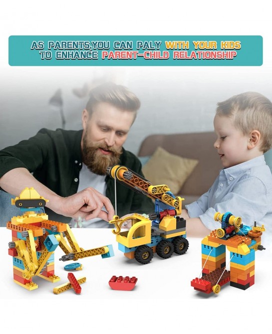 Building Kits Compatible with LEGO DUPLO/Crossbow/Plane/Robot Dynamic Gear Building Toy Set for Preschool Kids/Erector Set 21...