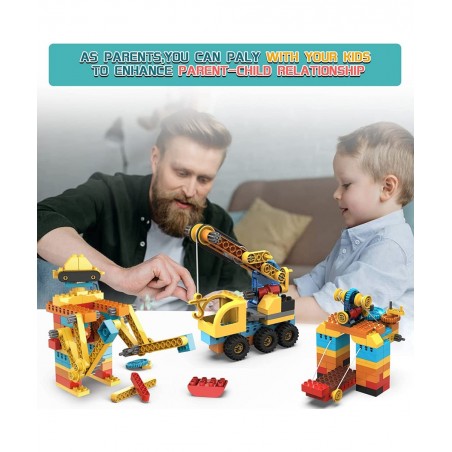 Building Kits Compatible with LEGO DUPLO/Crossbow/Plane/Robot Dynamic Gear Building Toy Set for Preschool Kids/Erector Set 21...