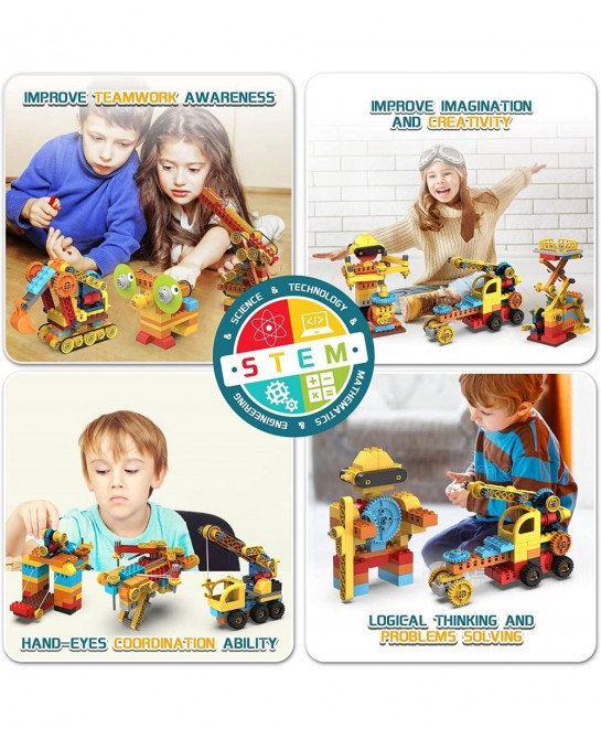Building Kits Compatible with LEGO DUPLO/Crossbow/Plane/Robot Dynamic Gear Building Toy Set for Preschool Kids/Erector Set 21...