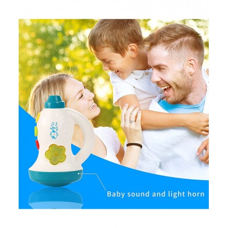 Baby Toddler Piano & Trumpet Musical Toy Set - Popular Childrens Songs Flashing Lights Chunky Buttons for Little Fingers On/O...
