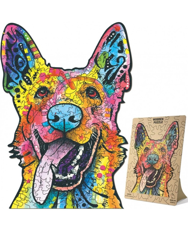 Wooden Jigsaw Puzzle for Adults and Kids 200 pcs 11.8 х 8.3 in with Frame Unique Shape Cutting and Gorgeous Colors Gift for A...
