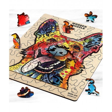 Wooden Jigsaw Puzzle for Adults and Kids 200 pcs 11.8 х 8.3 in with Frame Unique Shape Cutting and Gorgeous Colors Gift for A...