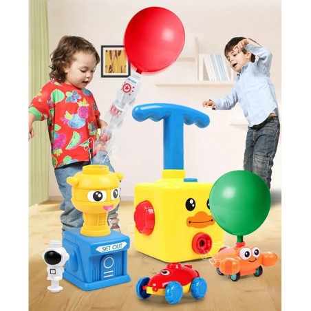 Balloon Launcher Car Toy Set 72 pcs Balloon Car Toy with Pump Balloon Toys for Kids Balloon Launcher Toy Balloon Powered Car ...