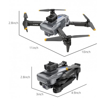 Drone With Optical Flow Localization Remote Control Drone 1080P Dual HD FPV Camera Toys Birthday Gifts With Altitude Hold Hea...