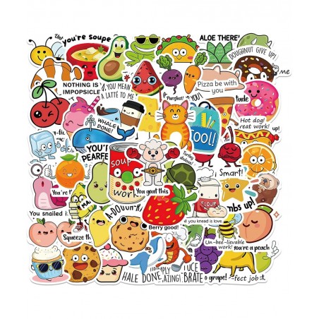 Punny Rewards Stickers 50 Pack Teacher Students Motivational Reward Sticker Classroom Bilingual Potty Training Stickers Cute ...