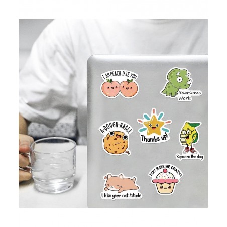Punny Rewards Stickers 50 Pack Teacher Students Motivational Reward Sticker Classroom Bilingual Potty Training Stickers Cute ...