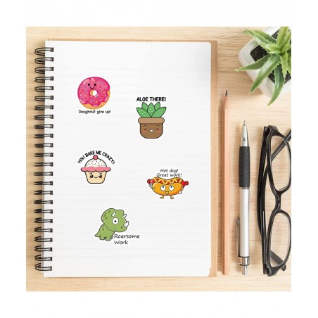 Punny Rewards Stickers 50 Pack Teacher Students Motivational Reward Sticker Classroom Bilingual Potty Training Stickers Cute ...