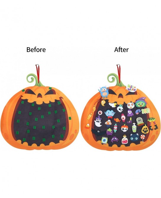 DIY Halloween Felt Pumpkin Hanging Ornament Decoration Kids Felt Pumpkin Crafts Kits for Halloween Craft Making and Decoratio...