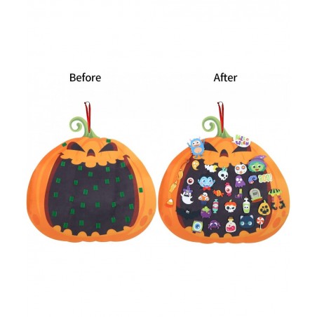 DIY Halloween Felt Pumpkin Hanging Ornament Decoration Kids Felt Pumpkin Crafts Kits for Halloween Craft Making and Decoratio...