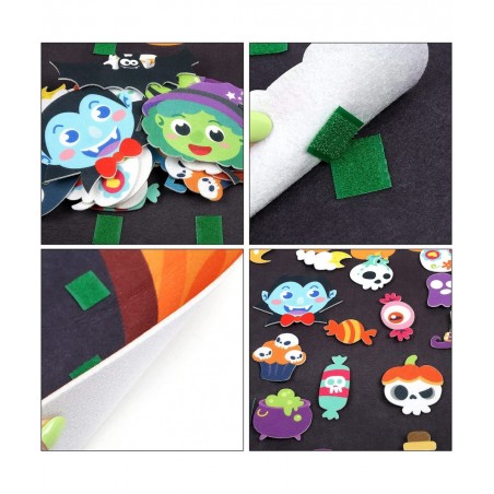 DIY Halloween Felt Pumpkin Hanging Ornament Decoration Kids Felt Pumpkin Crafts Kits for Halloween Craft Making and Decoratio...