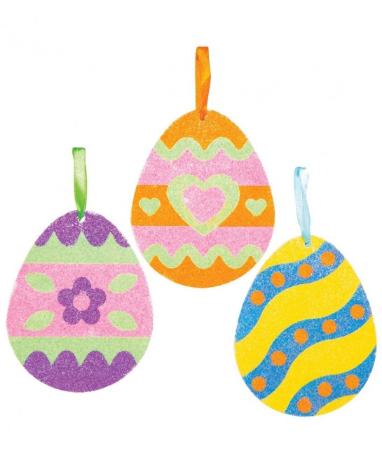 AT421 Easter Egg Sand Art Decorations - Pack of 6 for Children to Decorate and Display Ideal Kids Arts and Crafts Project $18...