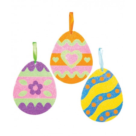 AT421 Easter Egg Sand Art Decorations - Pack of 6 for Children to Decorate and Display Ideal Kids Arts and Crafts Project $18...