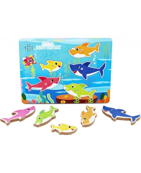Pinkfong Baby Shark Chunky Musical Wood Sound Puzzle Plays Baby Shark Song for Families and Kids Ages 2 and up $14.12 Baby Mu...