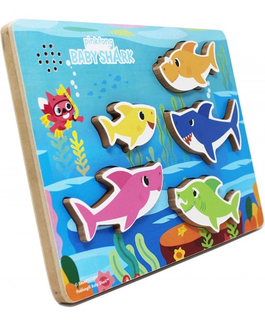 Pinkfong Baby Shark Chunky Musical Wood Sound Puzzle Plays Baby Shark Song for Families and Kids Ages 2 and up $14.12 Baby Mu...