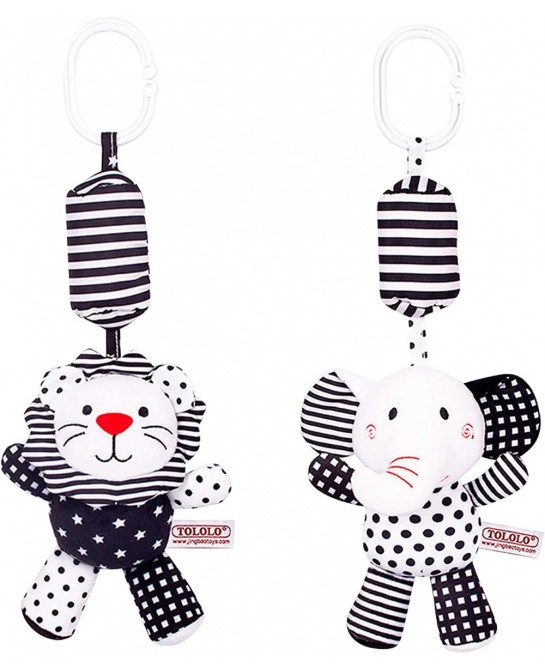 Black and White Car Seat & Stroller Toys for 3 6 12 Months $25.37 Baby Car Toys & Stroller Toys