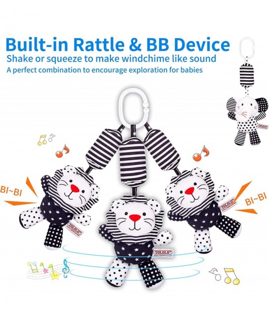 Black and White Car Seat & Stroller Toys for 3 6 12 Months $25.37 Baby Car Toys & Stroller Toys