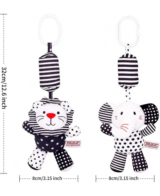 Black and White Car Seat & Stroller Toys for 3 6 12 Months $25.37 Baby Car Toys & Stroller Toys
