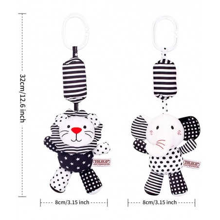 Black and White Car Seat & Stroller Toys for 3 6 12 Months $25.37 Baby Car Toys & Stroller Toys
