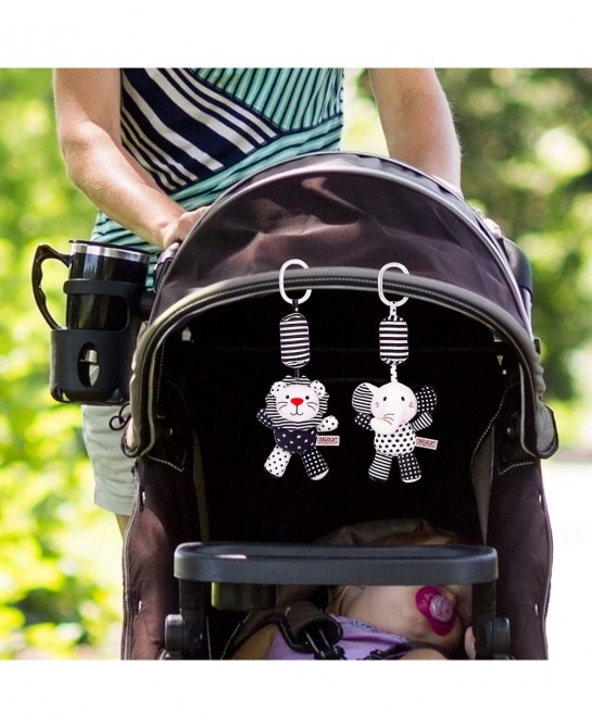 Black and White Car Seat & Stroller Toys for 3 6 12 Months $25.37 Baby Car Toys & Stroller Toys