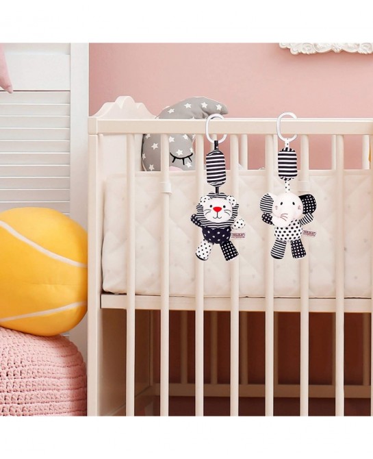 Black and White Car Seat & Stroller Toys for 3 6 12 Months $25.37 Baby Car Toys & Stroller Toys