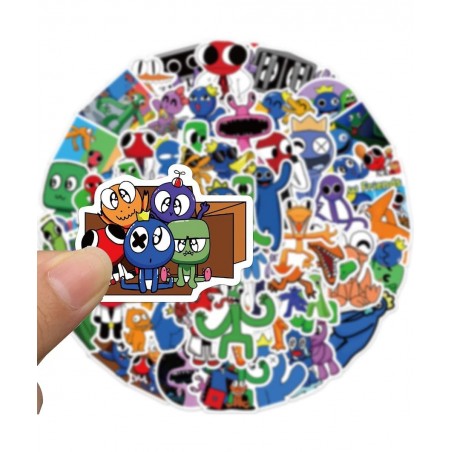 52pcs Rainbow Friends Stickers Pack Game Themed Stickers Decals for Water Bottles Skateboard Laptop Computer Rainbow Friends ...
