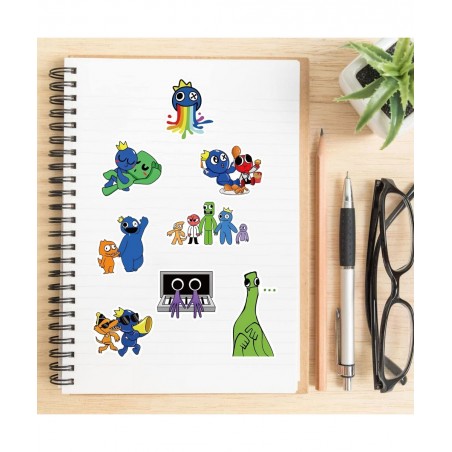52pcs Rainbow Friends Stickers Pack Game Themed Stickers Decals for Water Bottles Skateboard Laptop Computer Rainbow Friends ...