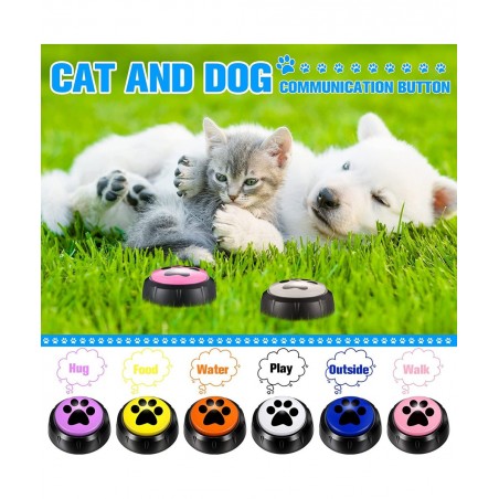 12 Packs Dog Talking Button Set for Communication Recordable Buttons Cat Sound Buttons 30 Seconds Voice Recording Buttons Pet...