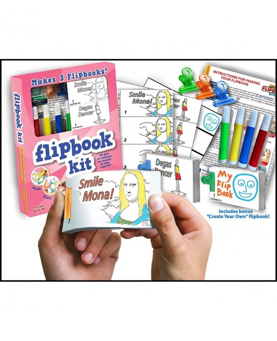Make-Your-Own-Flipbooks - Art: Mona Lisa and Degas Dancer $30.05 Craft Kits