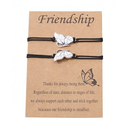 Matching Butterfly Bracelets for Women Girls BFF Bracelets for 2 Best Friend Bracelets Long Distance Friendship Bracelets Bes...