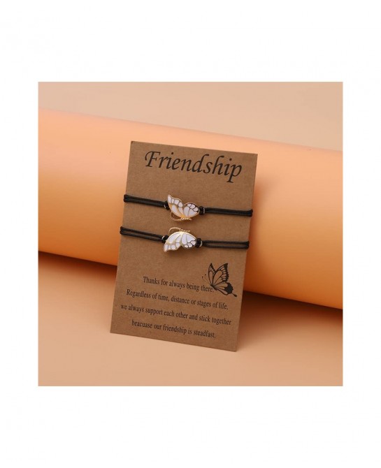 Matching Butterfly Bracelets for Women Girls BFF Bracelets for 2 Best Friend Bracelets Long Distance Friendship Bracelets Bes...