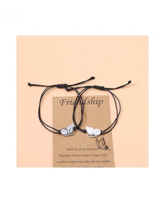 Matching Butterfly Bracelets for Women Girls BFF Bracelets for 2 Best Friend Bracelets Long Distance Friendship Bracelets Bes...
