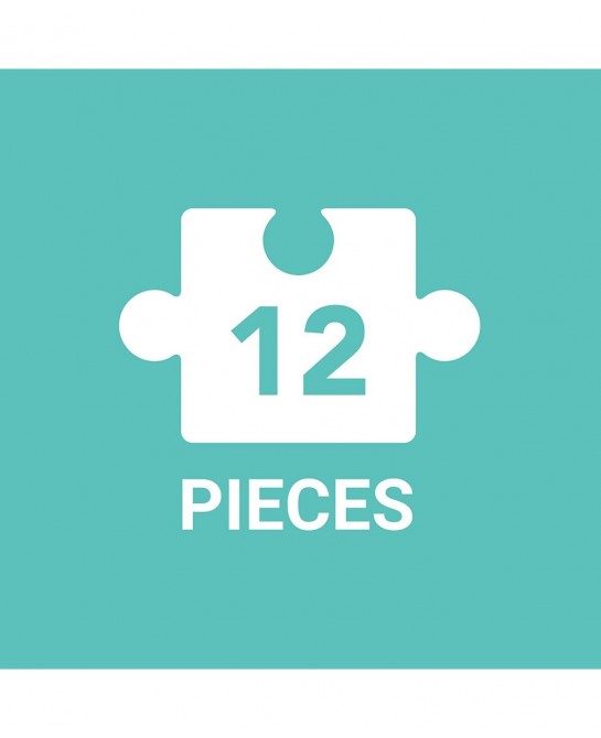 Rainforest 12 Piece Pouch Puzzle Jigsaw Puzzle for Kids with Extra-Thick Pieces 14" x 11" Includes a Reusable Zippered Pouch ...