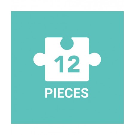 Rainforest 12 Piece Pouch Puzzle Jigsaw Puzzle for Kids with Extra-Thick Pieces 14" x 11" Includes a Reusable Zippered Pouch ...