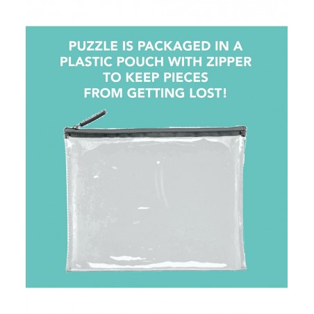 Rainforest 12 Piece Pouch Puzzle Jigsaw Puzzle for Kids with Extra-Thick Pieces 14" x 11" Includes a Reusable Zippered Pouch ...