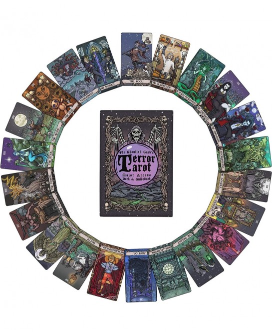 Terror Tarot - 22 Card Major Arcana Tarot Card Deck and Guidebook $58.63 Fortune Telling Toys