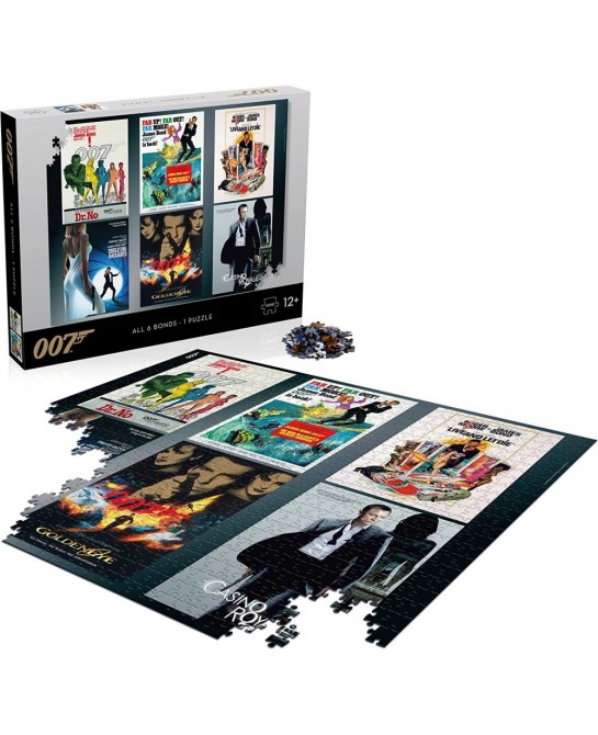 Top Trump 007 Bond All Six Bonds - One Puzzle 1000pc $33.41 Jigsaw Puzzles
